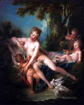 Desnudo Painting - El baño de Venus Francois Boucher Desnudo clásico
